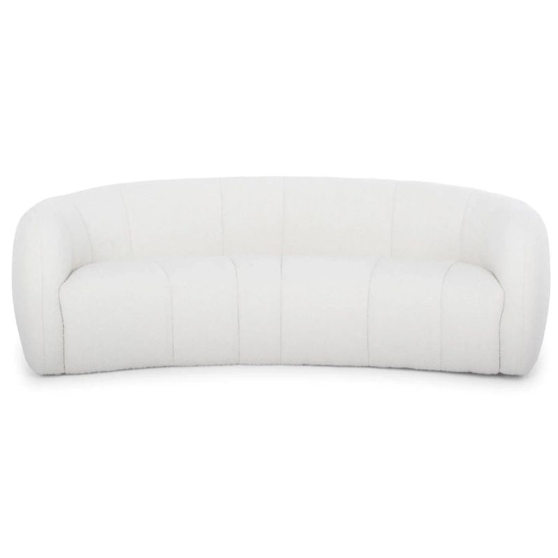LIEVO Eclipse White Curved Sofa