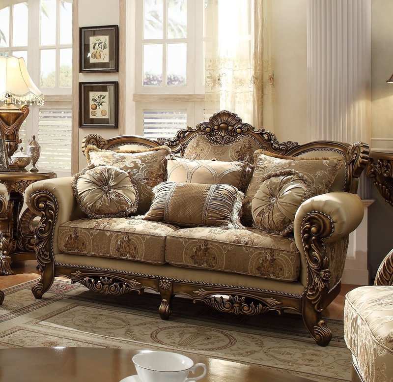 HD-506 Luxury Brown Homey Design 3 PC Sofa Set - Homey Design - HD-L506