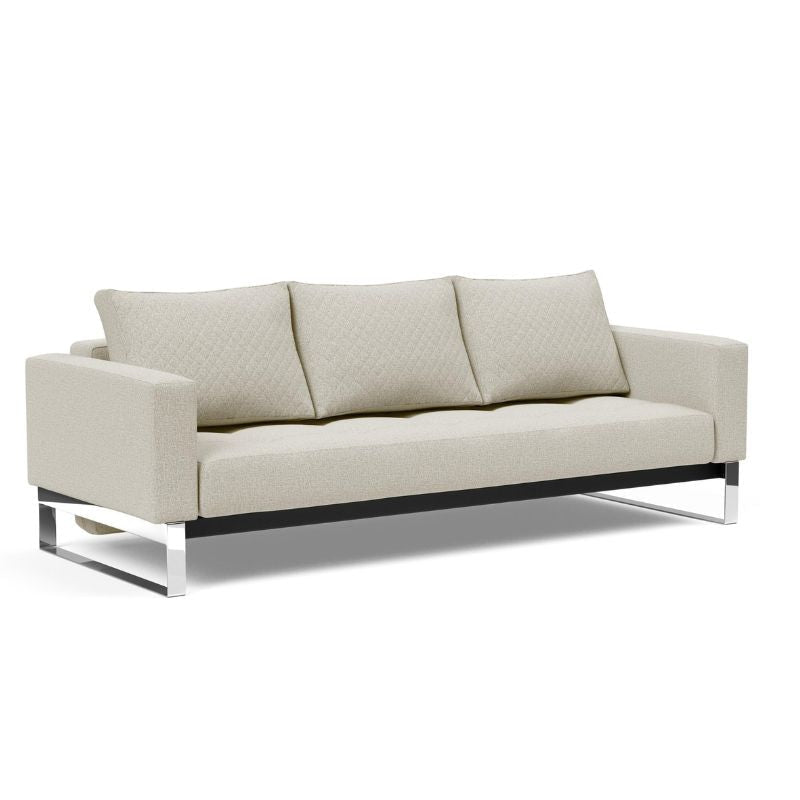 Innovation Living | Cassius Chrome Quilt Deluxe Full Sofa Bed - Innovation Living - 95-748082004527-0-2
