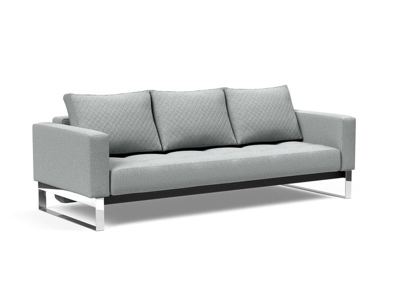 Innovation Living | Cassius Chrome Quilt Deluxe Full Sofa Bed - Innovation Living - 95-748082004XXX-0-2