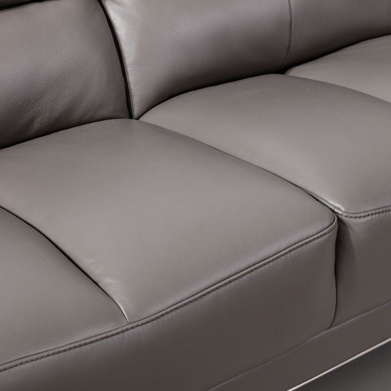 AE Italian Leather Sectional in Light and Dark Gray - Insert Keyword - [product_vendor].