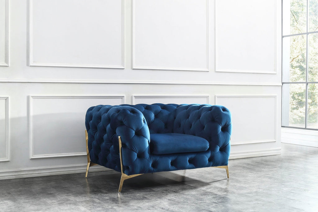 J&M Glamour Blue Living Room Set 17182 - J&M Furniture - 17182-C