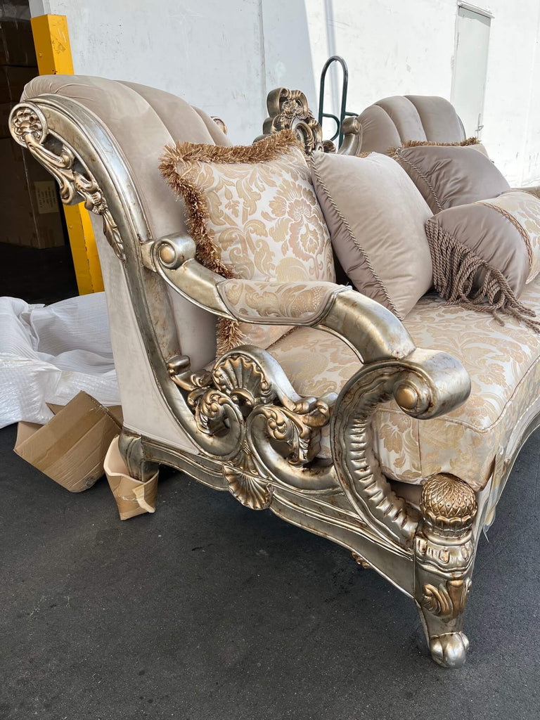 HD-2663 Golden Antique Victorian 3PC Sofa Set | Homey Design HD-2663