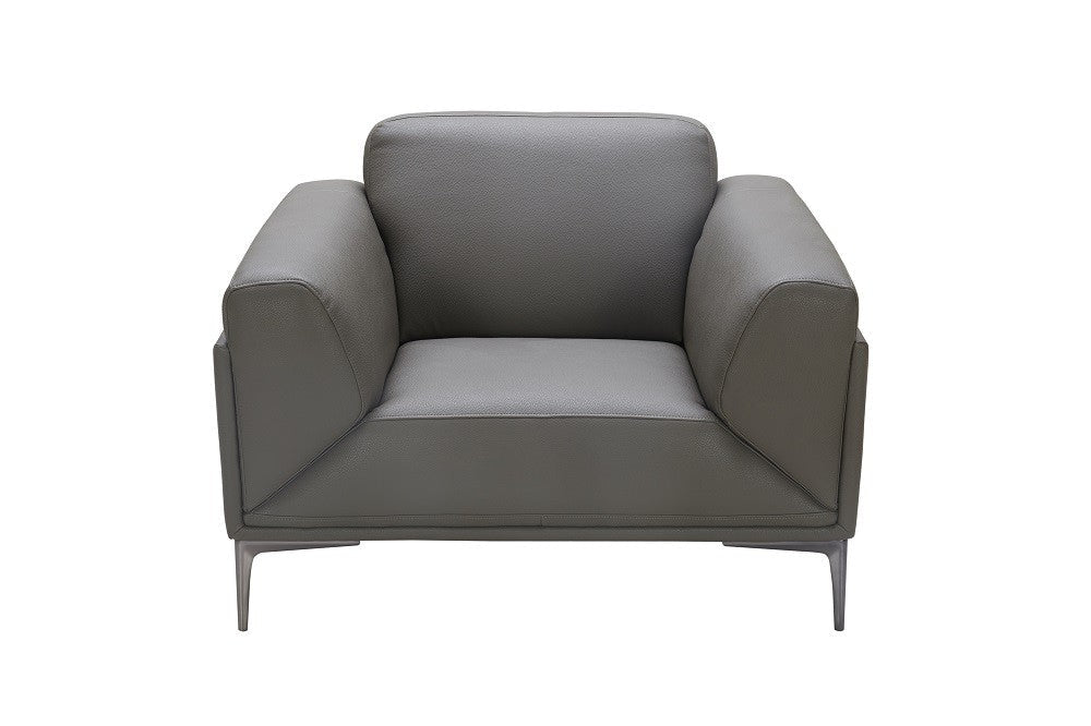 J&M King Grey Leather 4PC Living Room Set 182501 - J&M Furniture - 18250-C