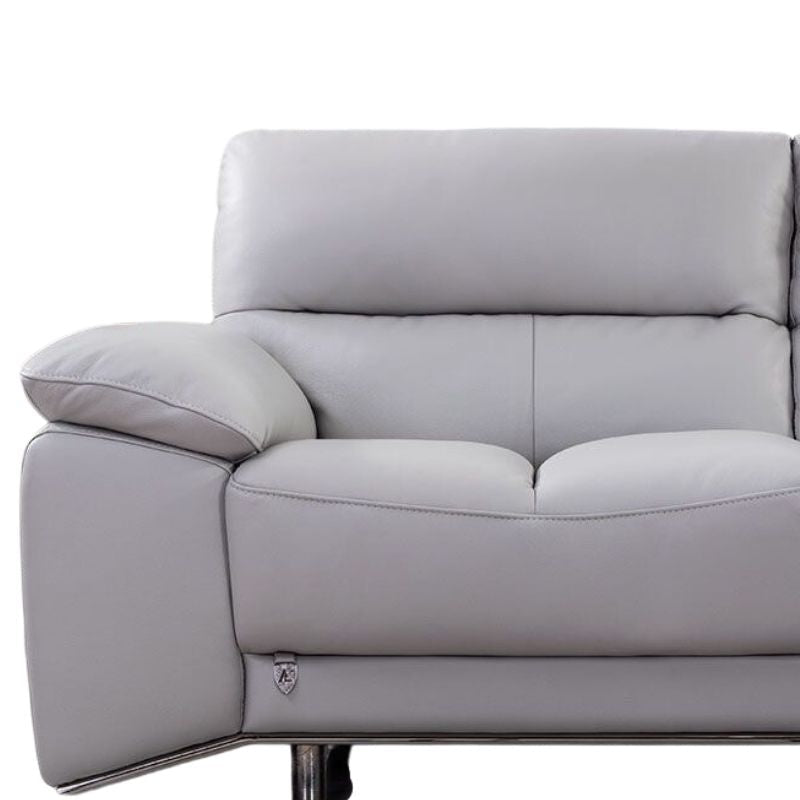 AE Italian Leather Sectional in Light and Dark Gray - Insert Keyword - [product_vendor].