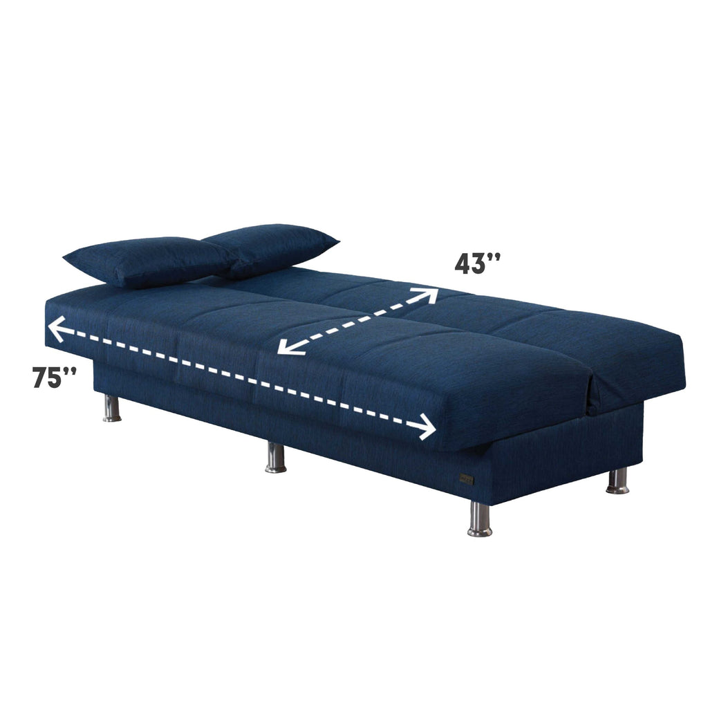 London Convertible Blue Futon 