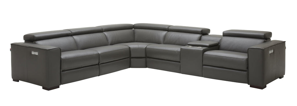 J&M Dark Grey Picasso Motion Reclining Sectional - J&M Furniture - 18865-DG