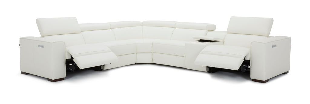 J&M White Picasso Motion Reclining Sectional - J&M Furniture - 18865-W