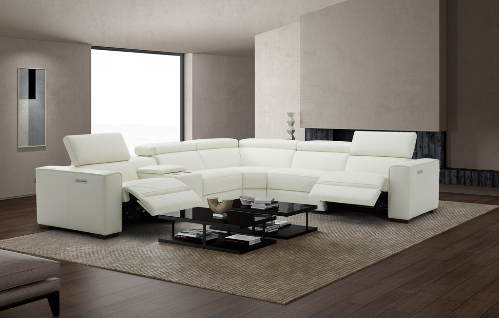 J&M White Picasso Motion Reclining Sectional - J&M Furniture - 18865-W