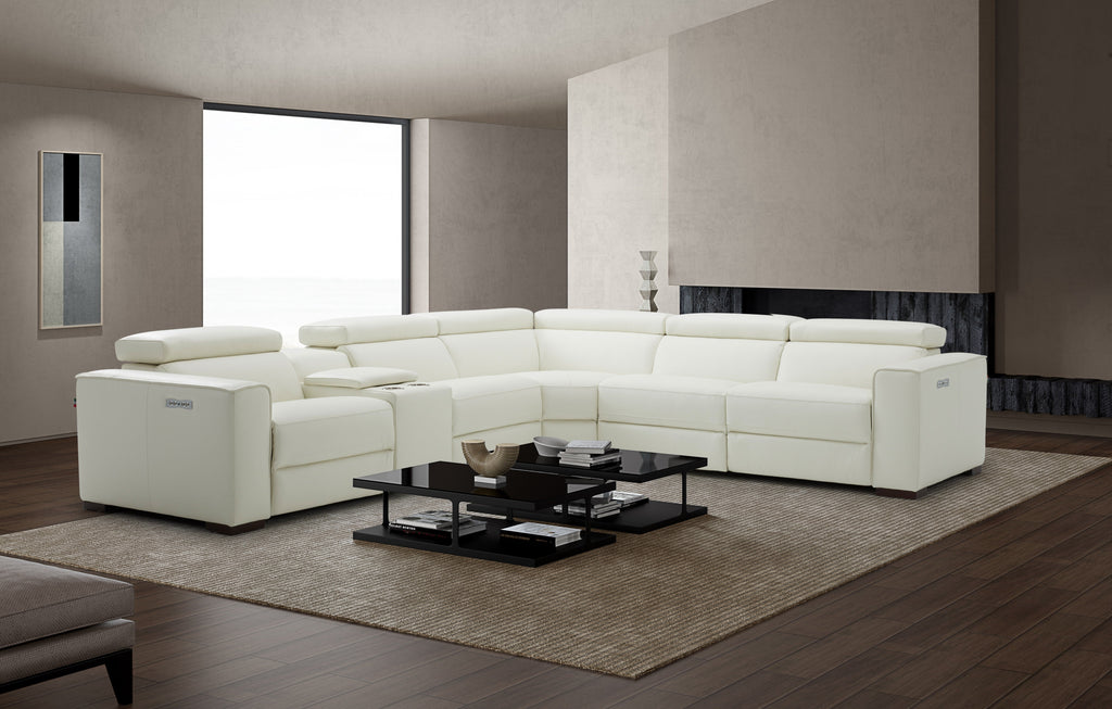 J&M White Picasso Motion Reclining Sectional - J&M Furniture - 18865-W