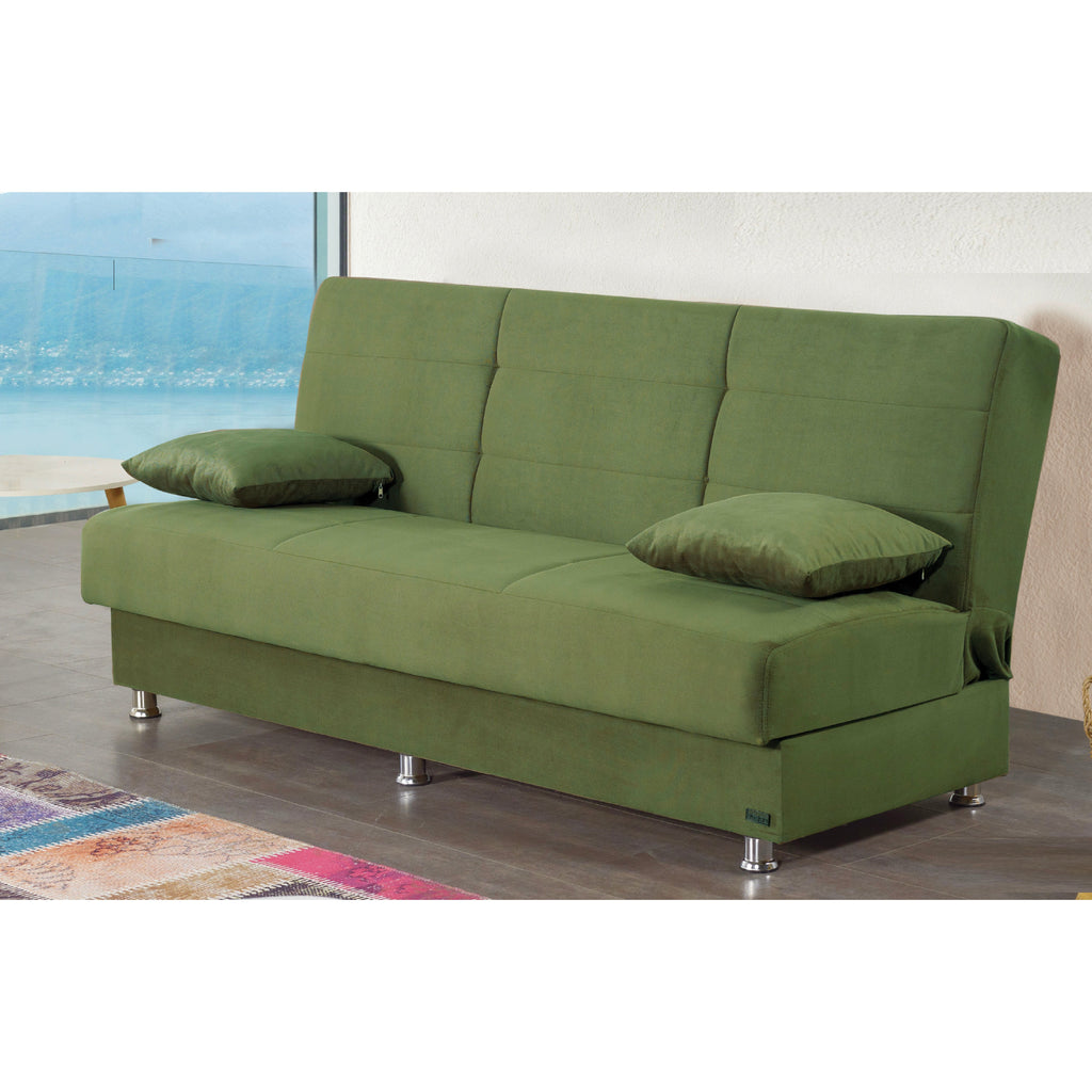 Green Microfiber Sofa Bed Atlanta Empire