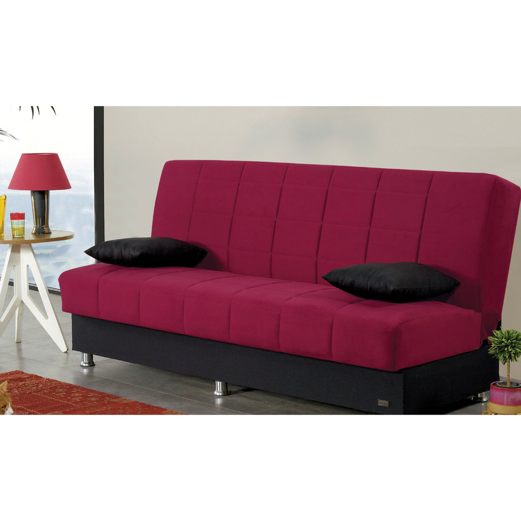 Chicago Burgundy Sofa Bed Empire