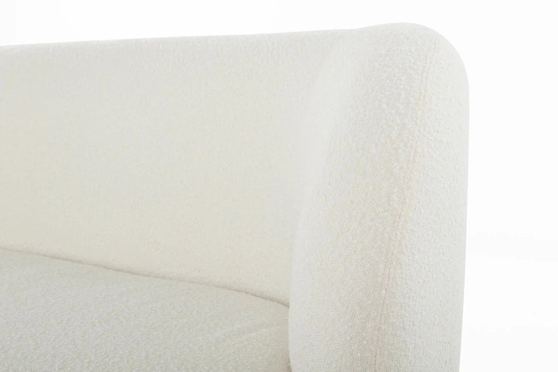 LIEVO Sonya White Curved Microfiber Sofa 9201W - LIEVO - 9201W