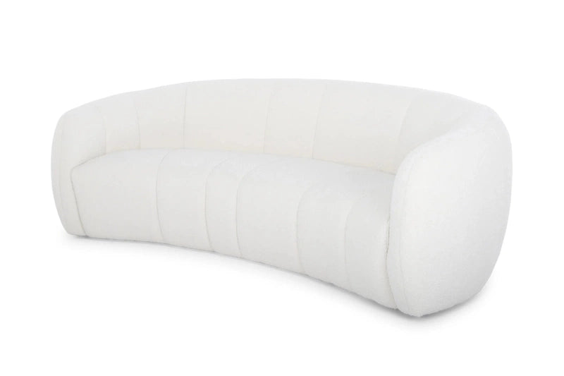 LIEVO Eclipse White Curved Sofa