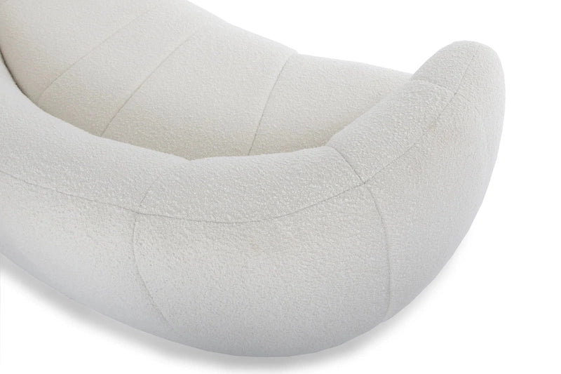 LIEVO Eclipse White Curved Sofa Top 