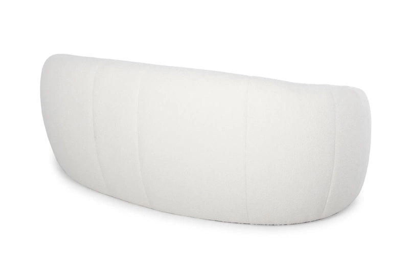 LIEVO Eclipse White Curved Sofa Back