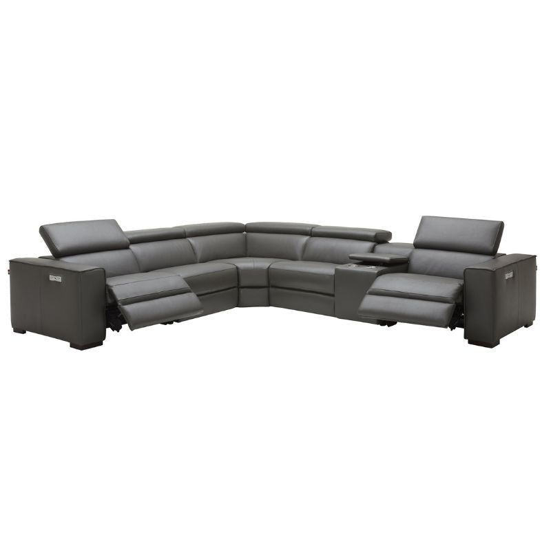 J&M Dark Grey Picasso Motion Reclining Sectional - J&M Furniture - 18865-DG