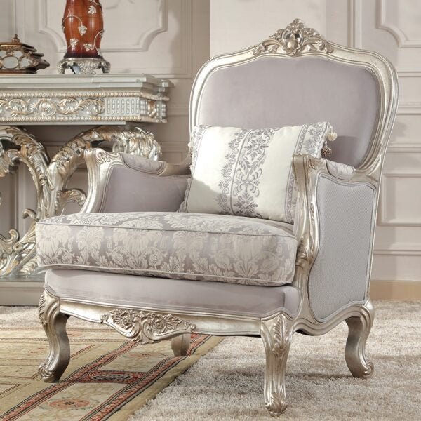 HD-2662 Silver Victorian Sofa Set | Homey Design - Homey Design - HD-C2662