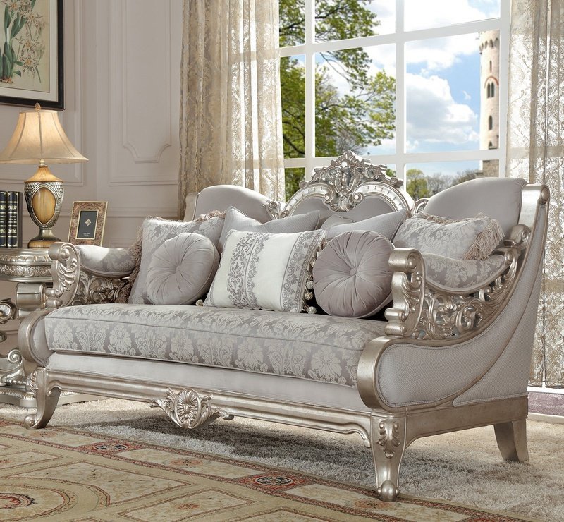 HD-2662 Silver Victorian Sofa Set | Homey Design - Homey Design - HD-L2662