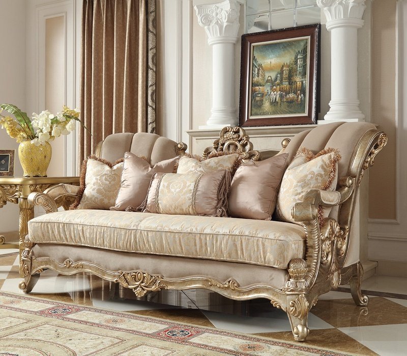 HD-2663 Golden Antique Victorian 3PC Sofa Set | Homey Design - Homey Design - HD-S2663