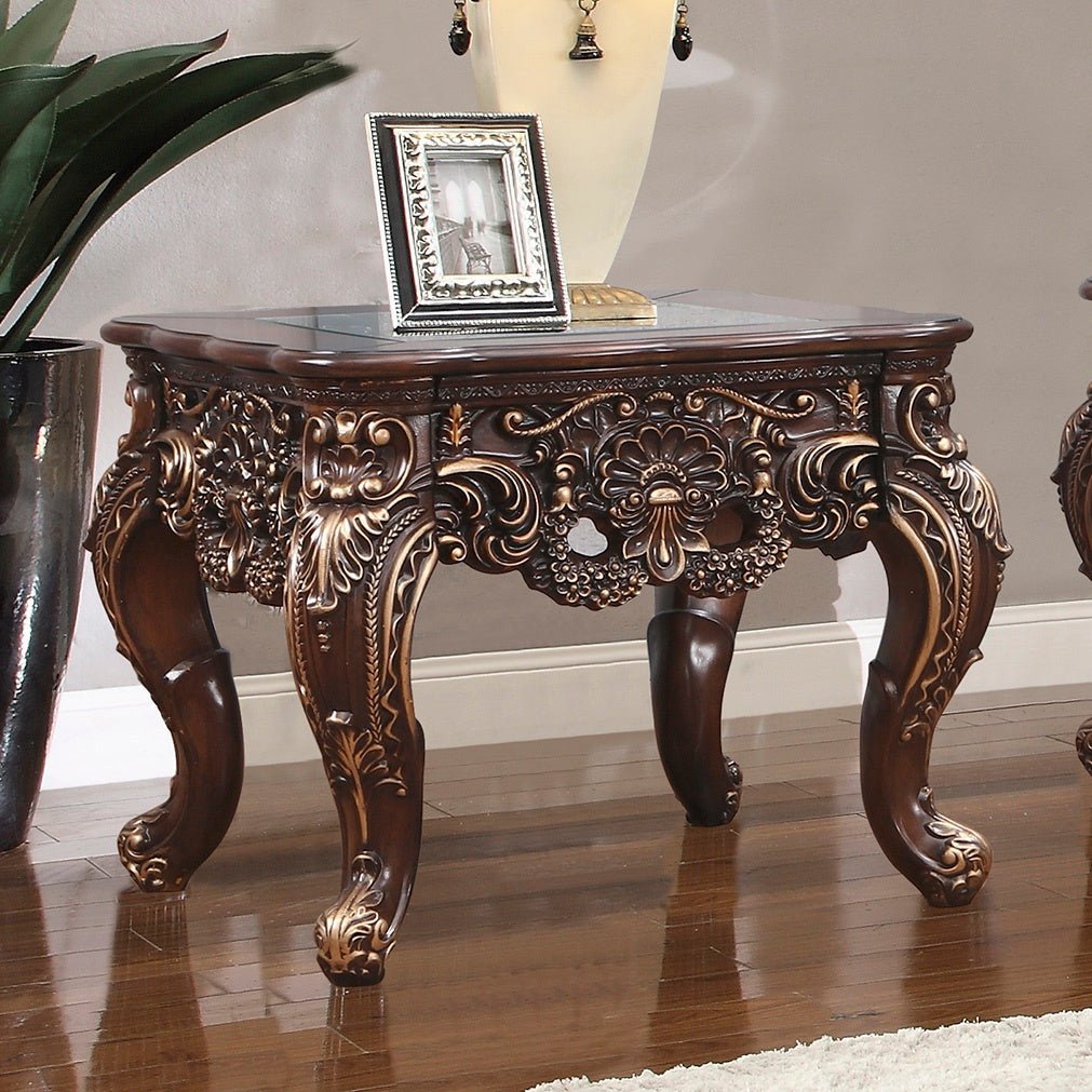 HD-998C Walnut 3PC Coffee Table Living Room Set Homey Design - Homey Design - HD-E998C