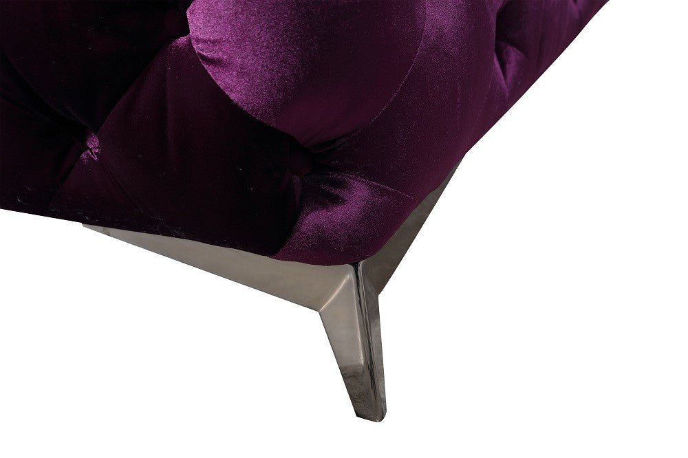 J&M Glitz Purple 3Pc Living Room Sofa Set 183352 - J&M Furniture - 183352-L-P