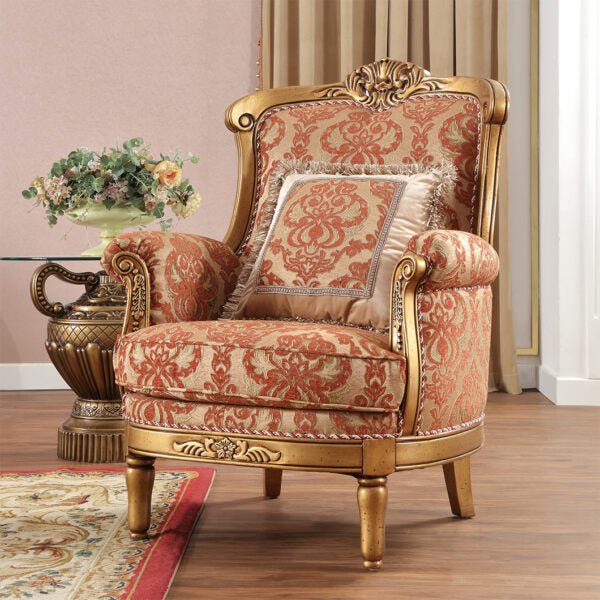HD-106 Orange Gold Luxury Homey Design Sofa - Homey Design - HD-S106