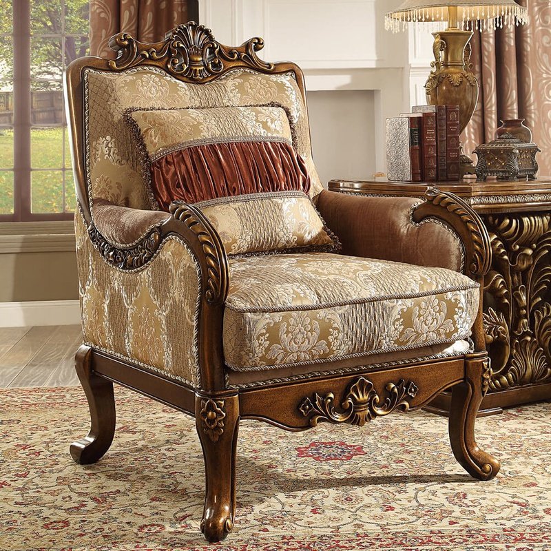 HD-1601 Golden Brown Victorian 3PC Sofa Set | Homey Design - Homey Design - HD-C1601