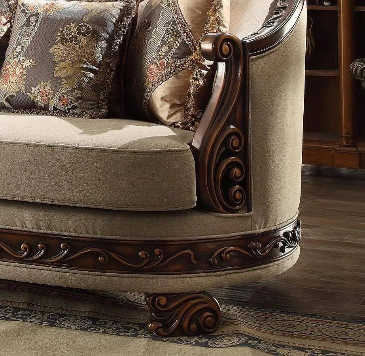 HD-1623 Mahogany Fabric Homey Design 3PC Sofa Set - Homey Design - HD-S1623