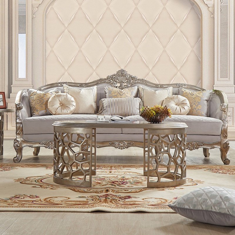 HD-20339 Silver Luxury Antique 3PC Sofa Set | Homey Design - Homey Design - HD-S20339