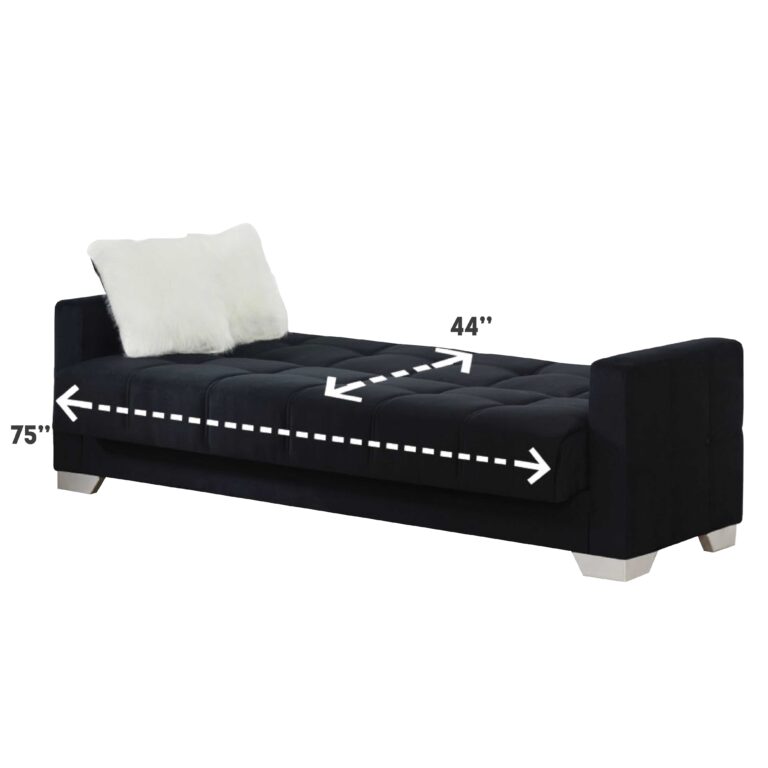 Empire USA | Ontario Black Sofa Bed 3PC Living Room Set - Empire USA - SB-ONTARIO-BLACK-2