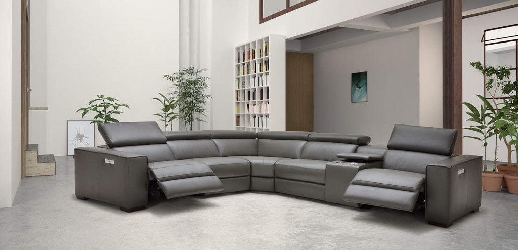 J&M Dark Grey Picasso Motion Reclining Sectional - J&M Furniture - 18865-DG