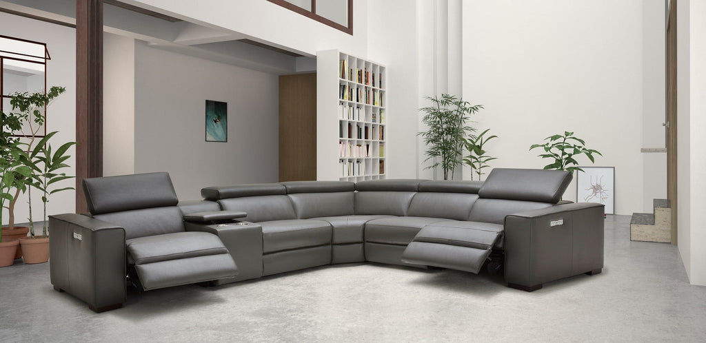 J&M Dark Grey Picasso Motion Reclining Sectional - J&M Furniture - 18865-DG