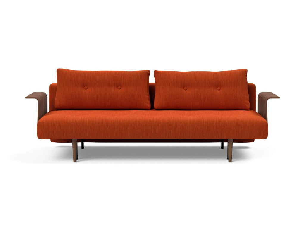Innovation Living | Recast Plus Sofa Bed Full Size Walnut Arms - Innovation Living - 95-742050506-WOOD