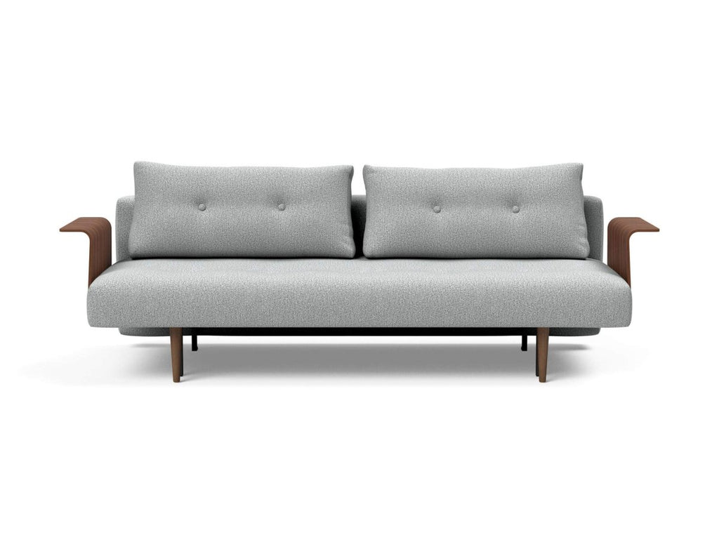 Innovation Living | Recast Plus Sofa Bed Full Size Walnut Arms - Innovation Living - 95-742050515-WOOD