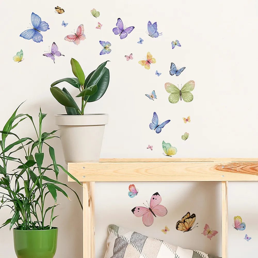 Colorful Butterfly Wall Art Decor | Butterfly Decals Removable Wall Stickers Home Decor - Cozy Home Design - 14:193#AS Picture