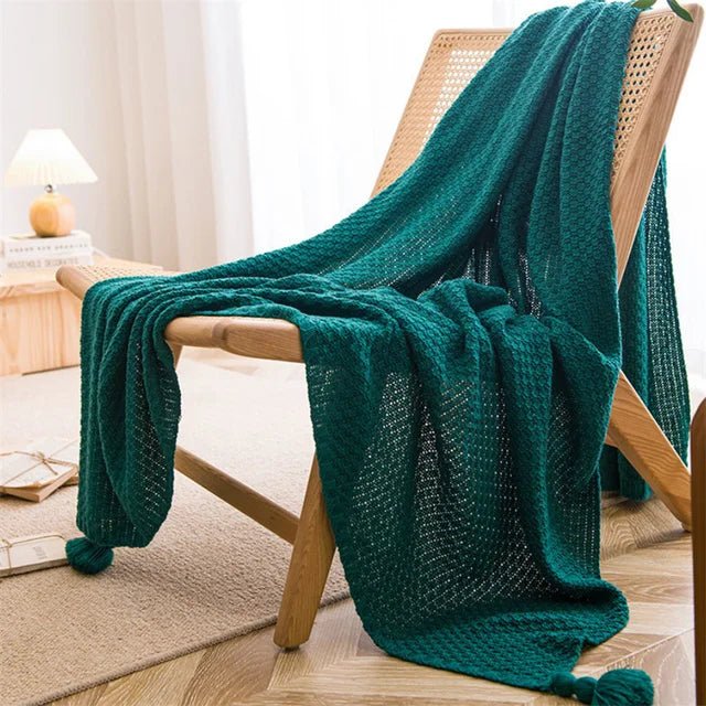 Cozy Knitted Throw Blankets with Tassels - Cozy Home Me - 14:173#04;5:596#110x150cm;200007763:201336100