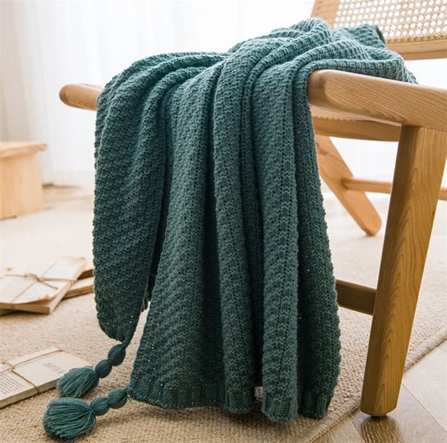 Cozy Knitted Throw Blankets with Tassels - Cozy Home Me - 14:10#03;5:596#110x150cm;200007763:201336100