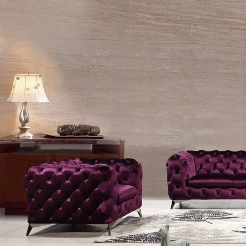 J&M Glitz Purple 3Pc Living Room Sofa Set 183352 - J&M Furniture - 183352-C-P