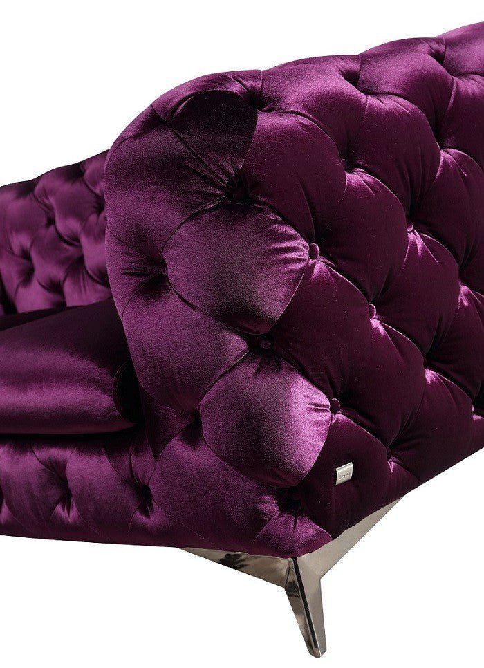 J&M Glitz Purple 3Pc Living Room Sofa Set 183352 - J&M Furniture - 183352-L-P