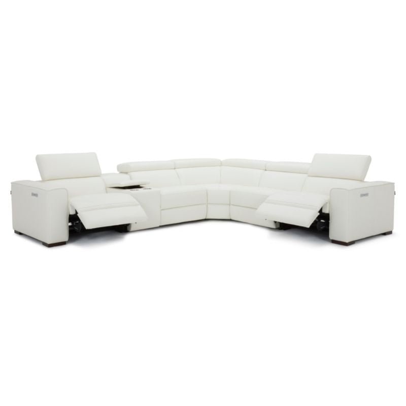 J&M White Picasso Motion Reclining Sectional - J&M Furniture - 18865-W