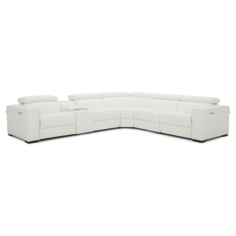 J&M White Picasso Motion Reclining Sectional - J&M Furniture - 18865-W